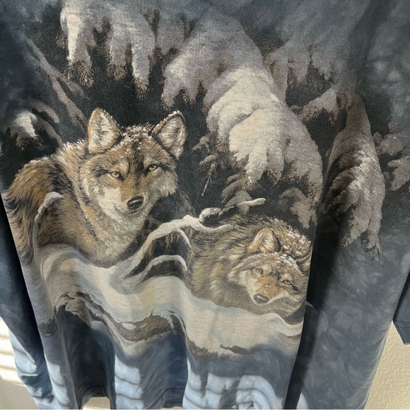 Vintage The Mountain Men's XL Wolf T-shirt - Picture 4 of 8